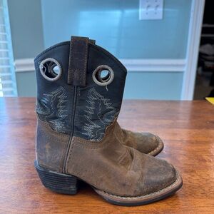 Smoky Mountain Kids Mesa Western Cowboy Boots Brown Black Leather 3243C size 11